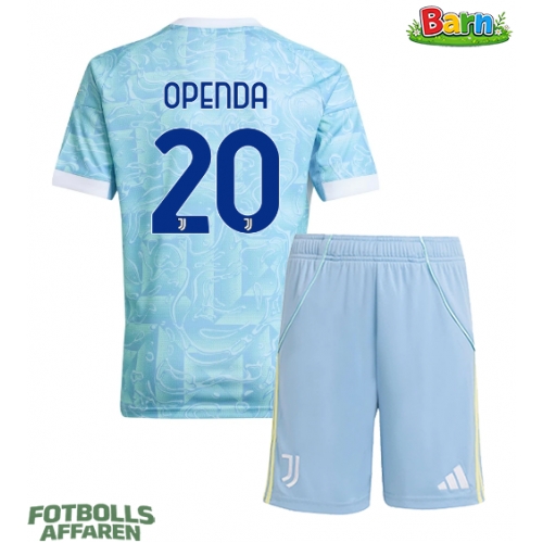 Juventus Lois Openda #20 Bortaställ Barn 2025-26 Kortärmad (+ Korta byxor)